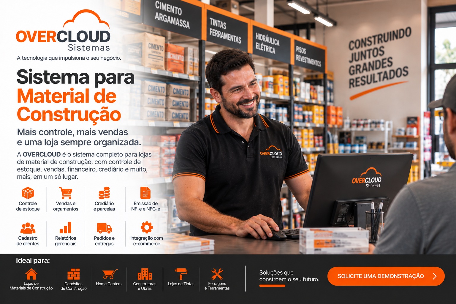 Sistema para material de construção da OVERCLOUD
