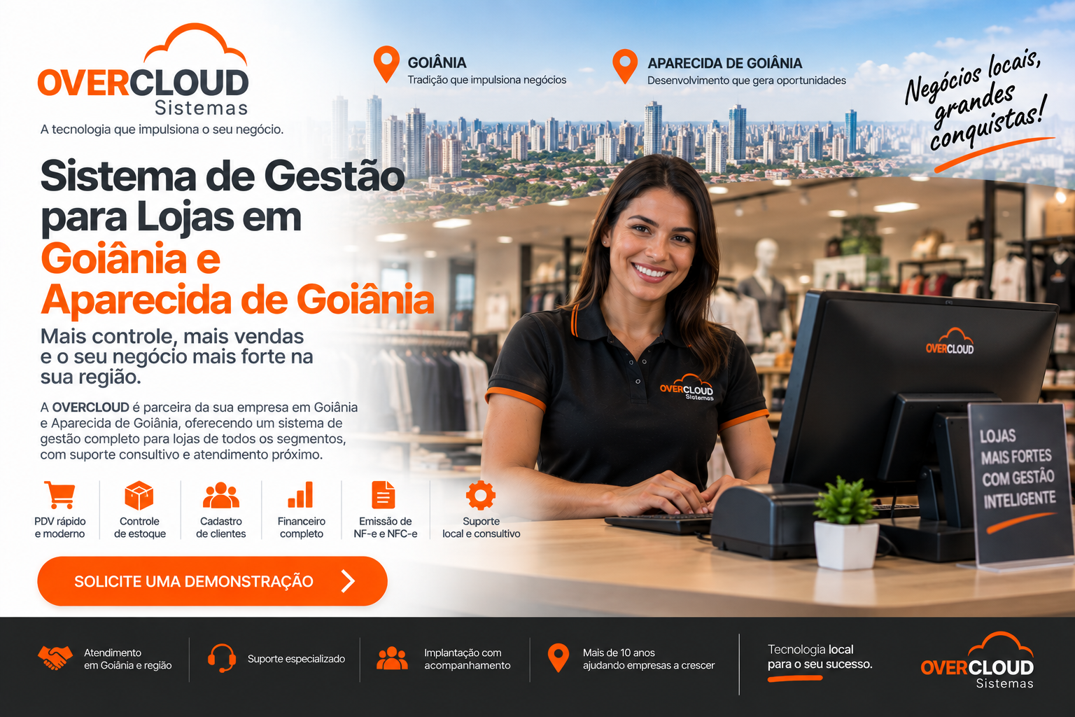 Sistema de gestão para lojas em Goiânia e Aparecida de Goiânia
