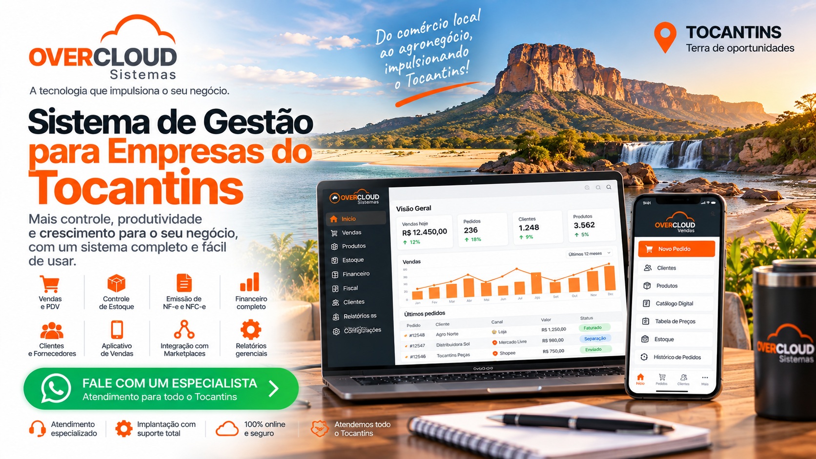 Sistema de gestão para empresas do Tocantins com cenário turístico do Jalapão