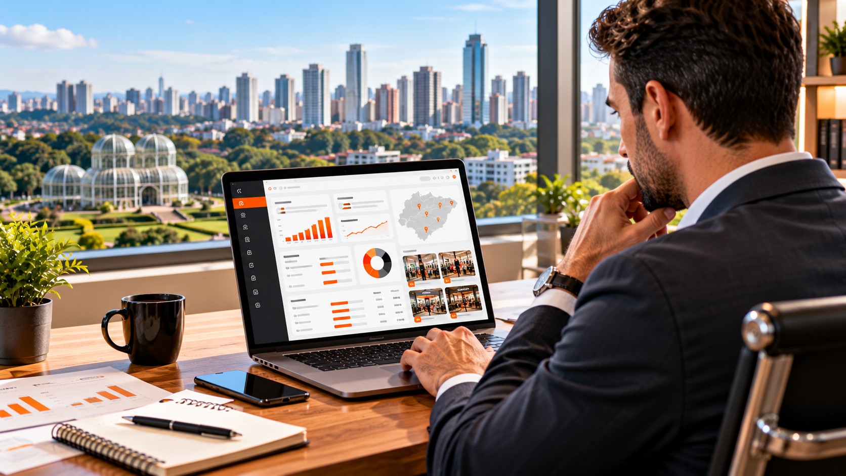 Banner da OVERCLOUD destacando sistema ERP para franquias e gestão multiempresa